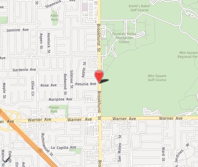 Location Map: 1811 Brookhurst Street Fountain Valley, CA 92708