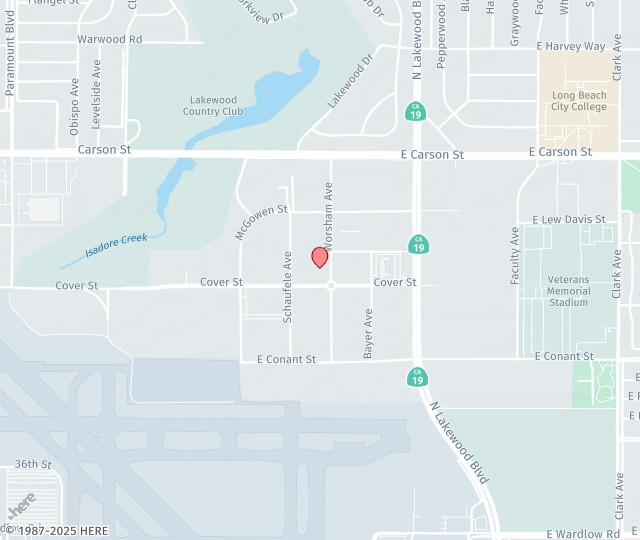 Location Map: 3833 Worsham Avenue Long Beach, CA 90808